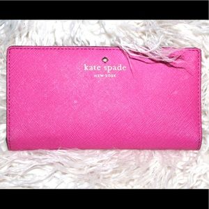Hot pink wallet